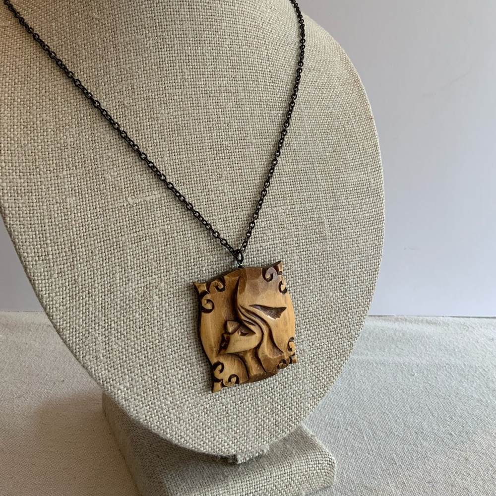Carved Face Necklace